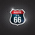 route 66 road sign. Vector illustration decorative design