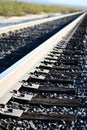 Train tracks, desert, America, Route 66 Royalty Free Stock Photo