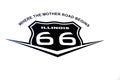 Route 66 sign, black on white