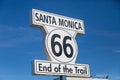 Route 66 Sign in Santa Monica Royalty Free Stock Photo