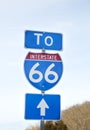 Route 66 sign in Virginia Royalty Free Stock Photo