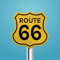 Route 66 signboard. Vector illustration decorative design