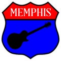 Memphis Guitar Highway Sign