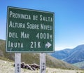 Route 13 to Iruya in Salta Province, Argentina