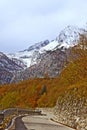 Route to Monte Croce Carnico pass, Alps, Italy Royalty Free Stock Photo