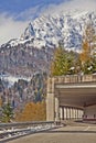 Route to Monte Croce Carnico pass, Alps, Italy Royalty Free Stock Photo