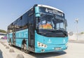 Route and tour bus on the streets of Istanbul.l. Transport Turkey.