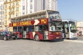 Route and tour buses on the streets of Istanbul.l. Transport Turkey.