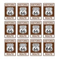 Route 66 traffic sign Historic usa america isolated vector eps
