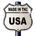 Made In The USA Route Sign Royalty Free Stock Photo