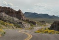 Route 66 through western Arizona, Black Mountains Royalty Free Stock Photo