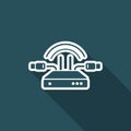Router cable - Flat minimal icon Royalty Free Stock Photo