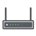 Router colorful line icon, internet and wifi Royalty Free Stock Photo