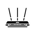 router electronic equipment glyph icon vector illustration