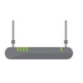 Router flat icon - modem sign wireless illustration.