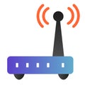 Router flat icon. Wi fi color icons in trendy flat style. Wireless network gradient style design, designed for web and