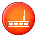 Router icon, flat style Royalty Free Stock Photo