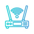 Router icon in gradient style about multimedia for any projects Royalty Free Stock Photo