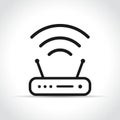 Router icon on white background Royalty Free Stock Photo