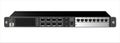 Router IP traffic in black for mounting with a 19 inch rack. Additional module with RG-45 connectors. Royalty Free Stock Photo