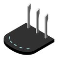 Router isometric icon. Vector wifi router, internet modem for web design isolated on white background Royalty Free Stock Photo