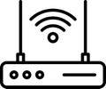 Router line icon. Wifi Wireless Router vector.