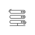 Router, networking icon. Simple line, outline vector elements of storage and cloud icons for ui and ux, website or mobile Royalty Free Stock Photo