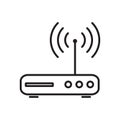 Router related signal icon isolated