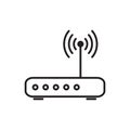 Router related signal line icon isolated