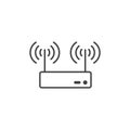 Router signal technology icon line design