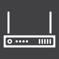 Router solid icon, internet and wireless wifi Royalty Free Stock Photo