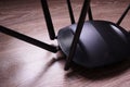 Router to access the Internet. Details and close-up Royalty Free Stock Photo