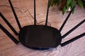 Router to access the Internet. Details and close-up Royalty Free Stock Photo