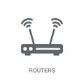 Routers icon. Trendy Routers logo concept on white background fr