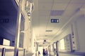 Routine life in the hospital corridor