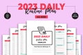 2023 Daily Routine Plan Interior Low and No Content Book Template