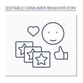 Routine response line icon