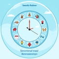 Daily Routine and Schedule Icon Clock Concept Royalty Free Stock Photo
