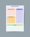 Daily Routines planner template minimalist planners Business organizer page