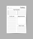 Daily Routines planner template minimalist planners Business organizer page