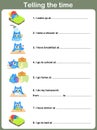 Daily Routines Worksheet. - Telling the time