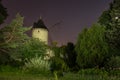 The Rouvray mill at the Longchamp racecourse at night in Paris