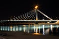 Rovaniemi bridge at night Royalty Free Stock Photo
