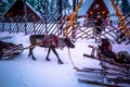 Rovaniemi - December 16, 2017: Santa Claus village of Rovaniemi, Finland Royalty Free Stock Photo