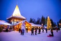 Rovaniemi - December 31, 2015: Tourists enjoying the winter in S