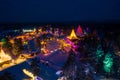 Santa Claus Village winter night 03 Royalty Free Stock Photo