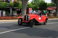 Rovato/Italy - May 21, 2017: Classic sports car taking part in the first stage of the Mille Miglia in Italy Royalty Free Stock Photo