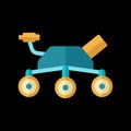 Lunar rover flats tyle vector illustration. Mars rover.