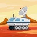 Rover. Space vehicle. Colonization of Mars and scientific research Royalty Free Stock Photo