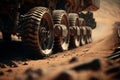 rover wheels in exploration mars planet Generative AI